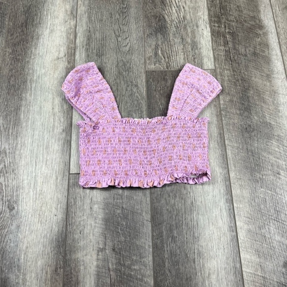 Nicholas Purple Smocked Bandeau Top‎